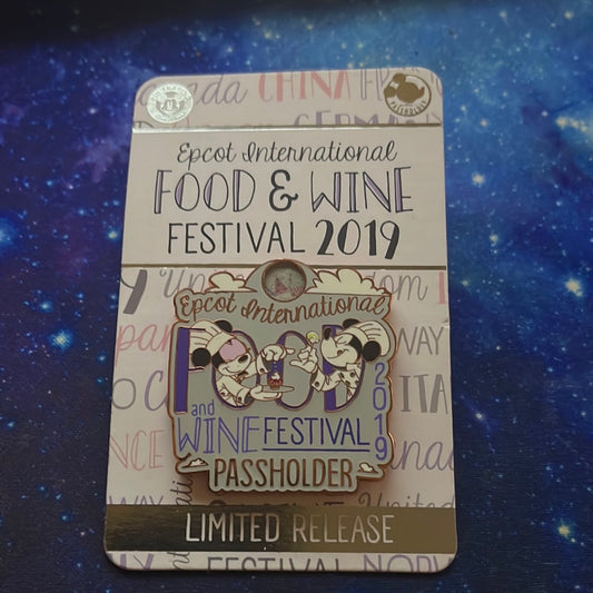 2019 Epcot Food And Wine Festival Chef Minnie & Mickey Passholder pin