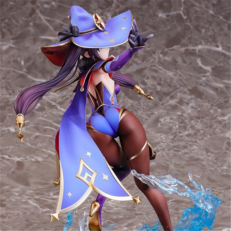 25cm Genshin Impact Action Figure Mona Anime Action Figure Collection Mona Sexy Girl PVC Model Doll Childrens Toy Gift Ornaments